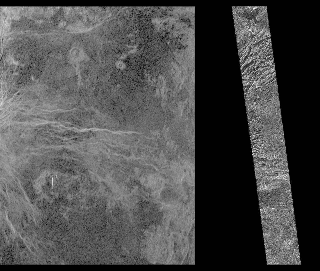Mappa radar della superficie di Venere ottenuta dalla sonda NASA Magellan