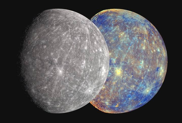 Il pianeta Mercurio a colori ripreso dalla missione MESSENGER della NASA
