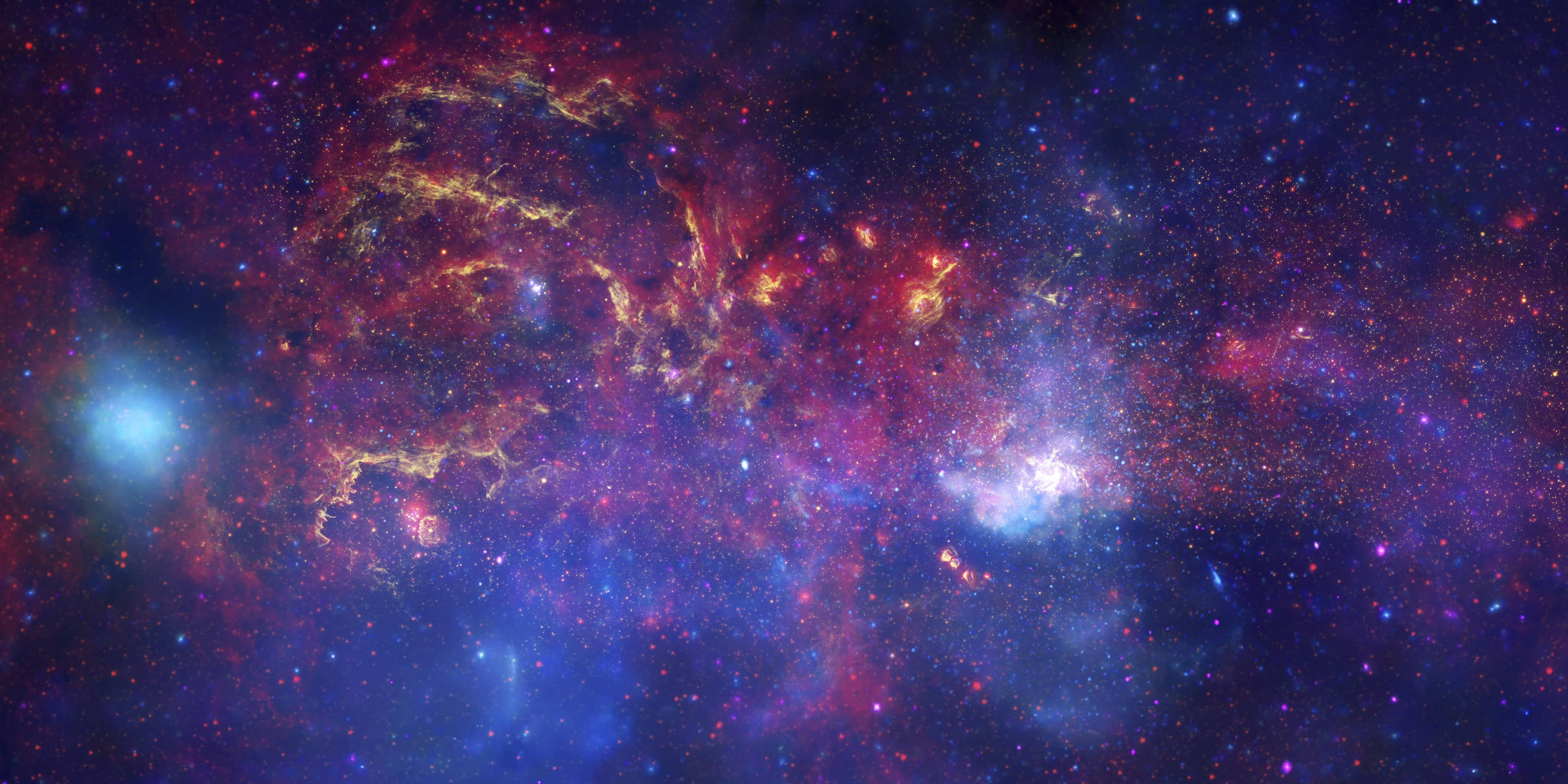 Immagine in raggi X della regione Sagittarius C vicino al centro della Via Lattea con il candidato resto di supernova