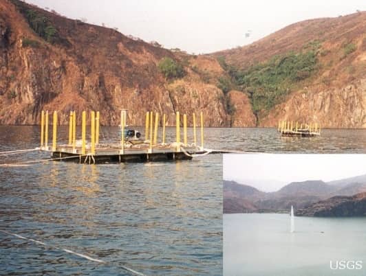 Veduta del lago Nyos, lago vulcanico del Camerun nord-occidentale