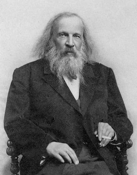 Ritratto del chimico russo Dmitri Mendeleev
