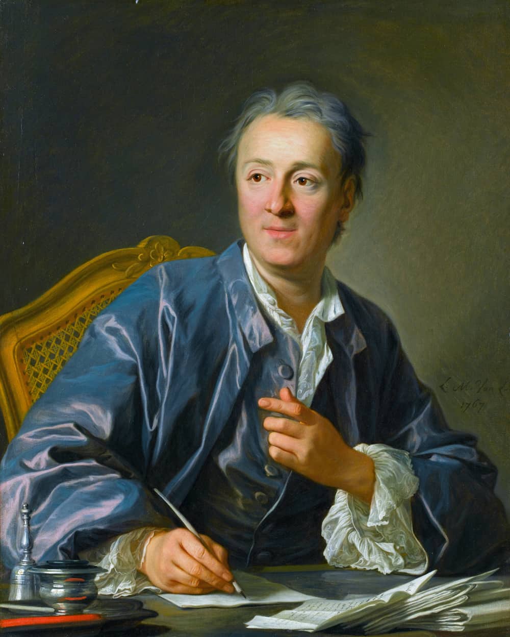 Ritratto di Denis Diderot in veste da camera di Louis-Michel van Loo