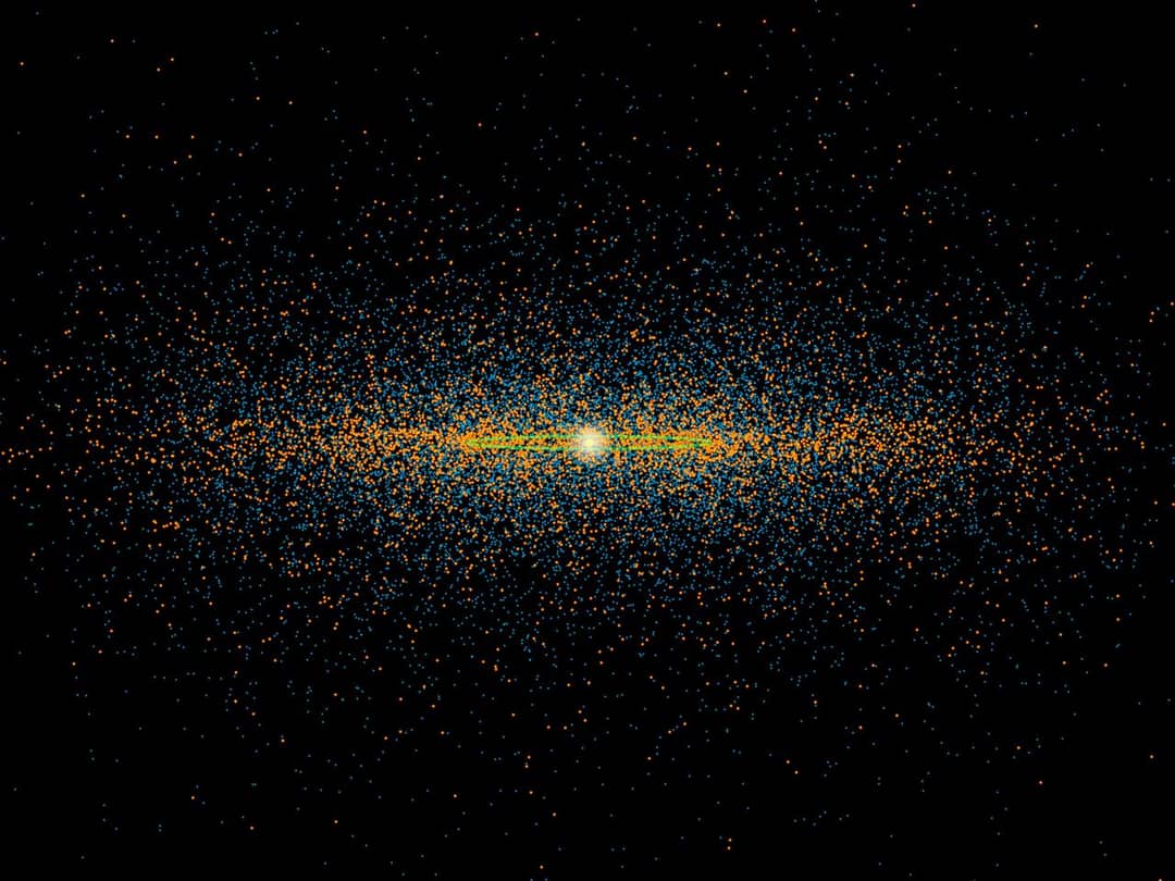 Rappresentazione della popolazione di asteroidi vicini alla Terra