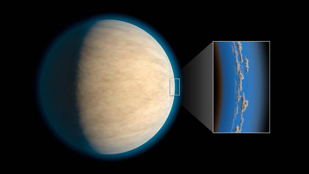 Illustrazione artistica di un gioviano caldo davanti alla sua stella