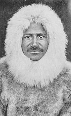 Matthew Henson fotografato subito dopo il ritorno dalla marcia in slitta verso il Polo