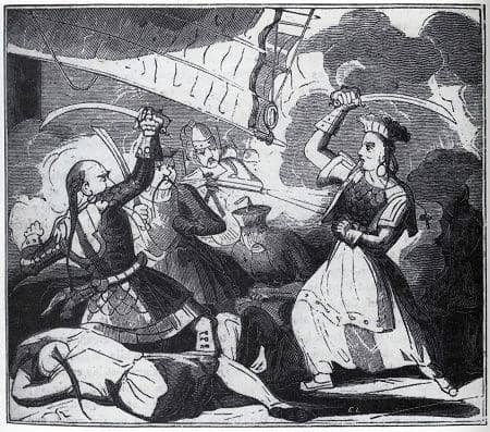 Illustrazione d'epoca della pirata cinese Zheng Yi Sao