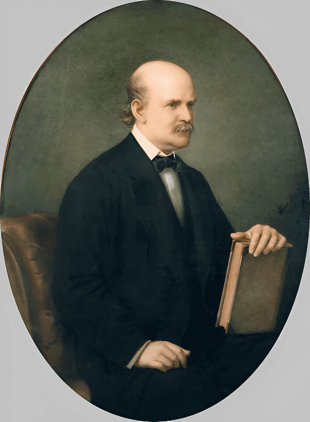 Dipinto che ritrae Ignác Semmelweis mentre sovrintende alla disinfezione delle mani dei medici