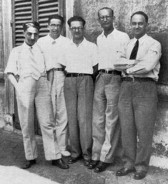 Fotografia storica dei ragazzi di Via Panisperna, il gruppo di fisici guidato da Enrico Fermi a Roma