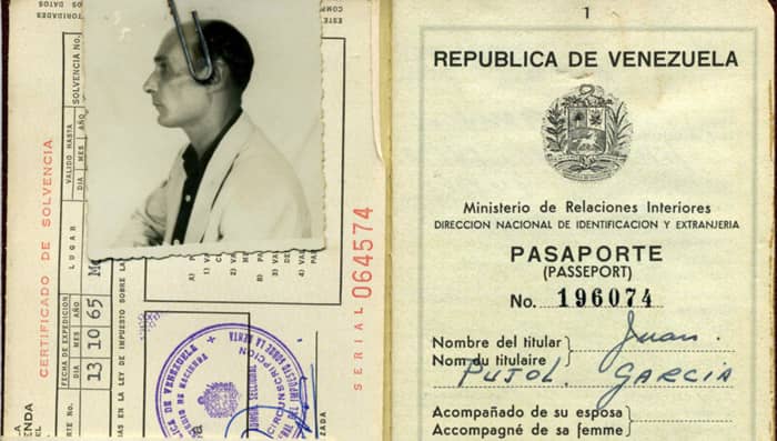 Foto del passaporto di Juan Pujol García, l'agente Garbo