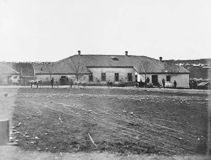 Accampamento militare britannico durante la guerra di Crimea, 1854-56