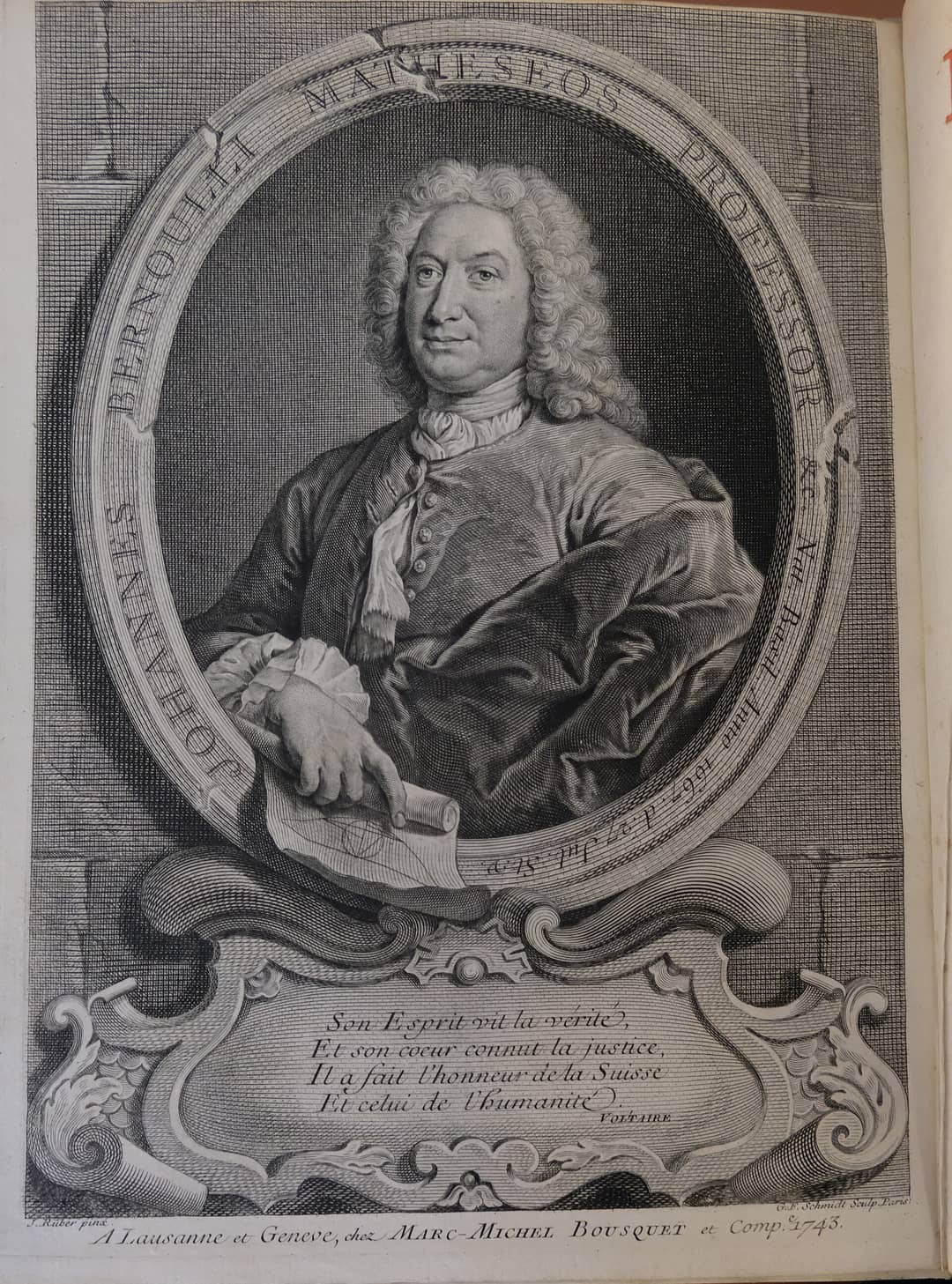 Ritratto del matematico svizzero Johann Bernoulli