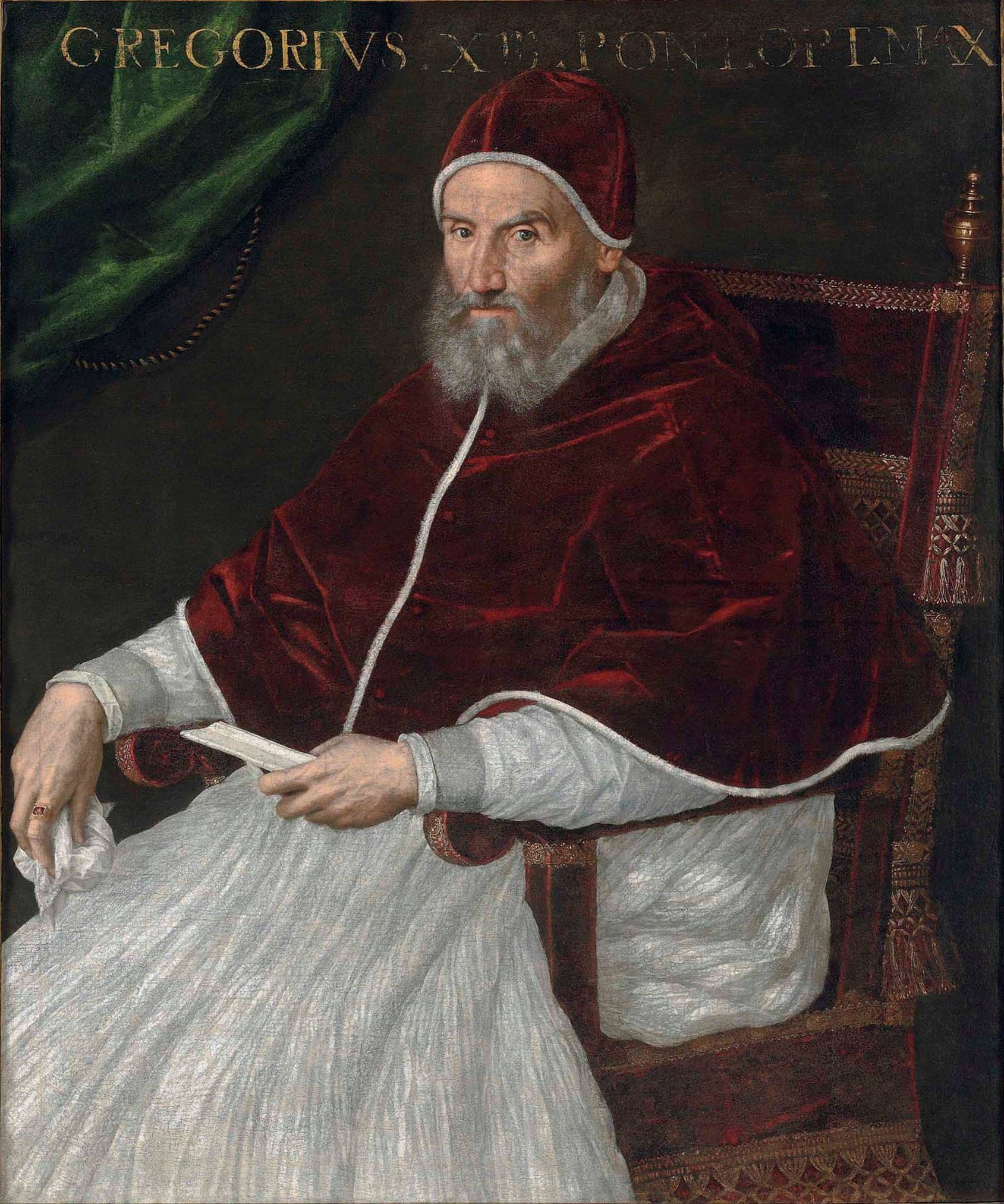 Ritratto di papa Gregorio XIII dipinto da Lavinia Fontana