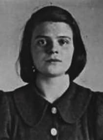Foto segnaletica di Sophie Scholl scattata dalla Gestapo nel 1943