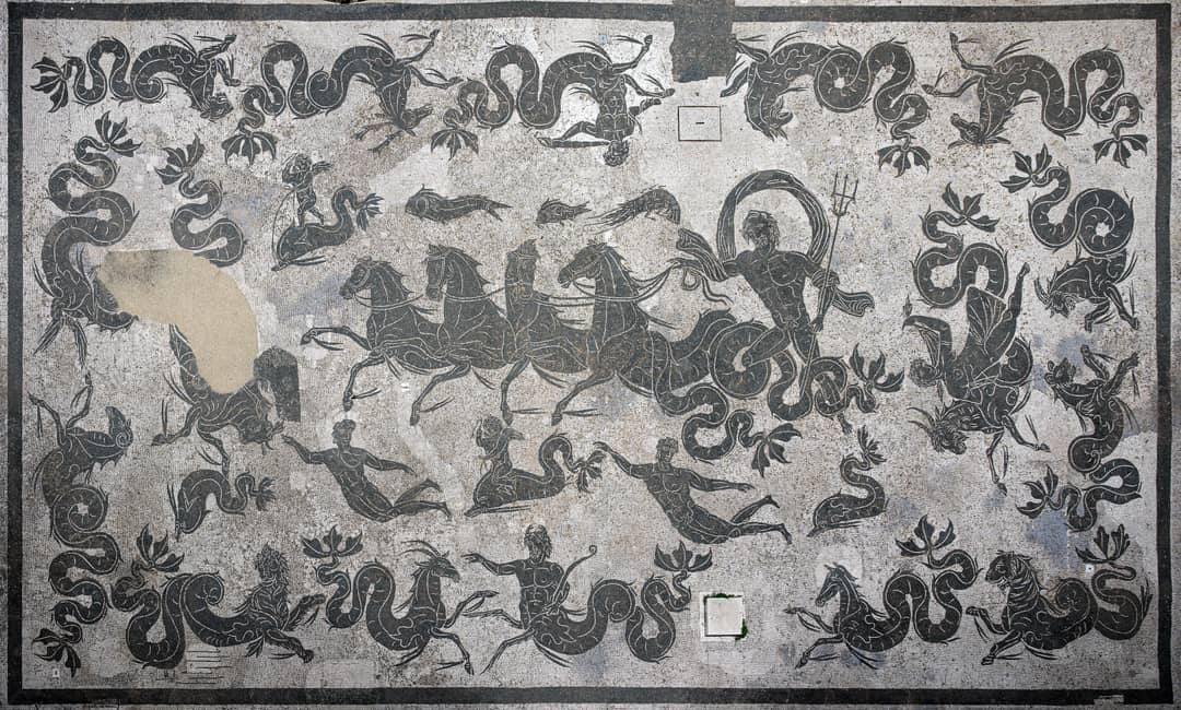 Mosaico di Nettuno alle Terme di Nettuno, esempio della tradizione musiva ostiense