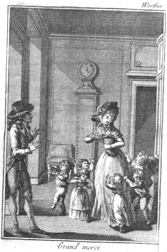 Illustrazione del 1795 del romanzo I dolori del giovane Werther di Goethe