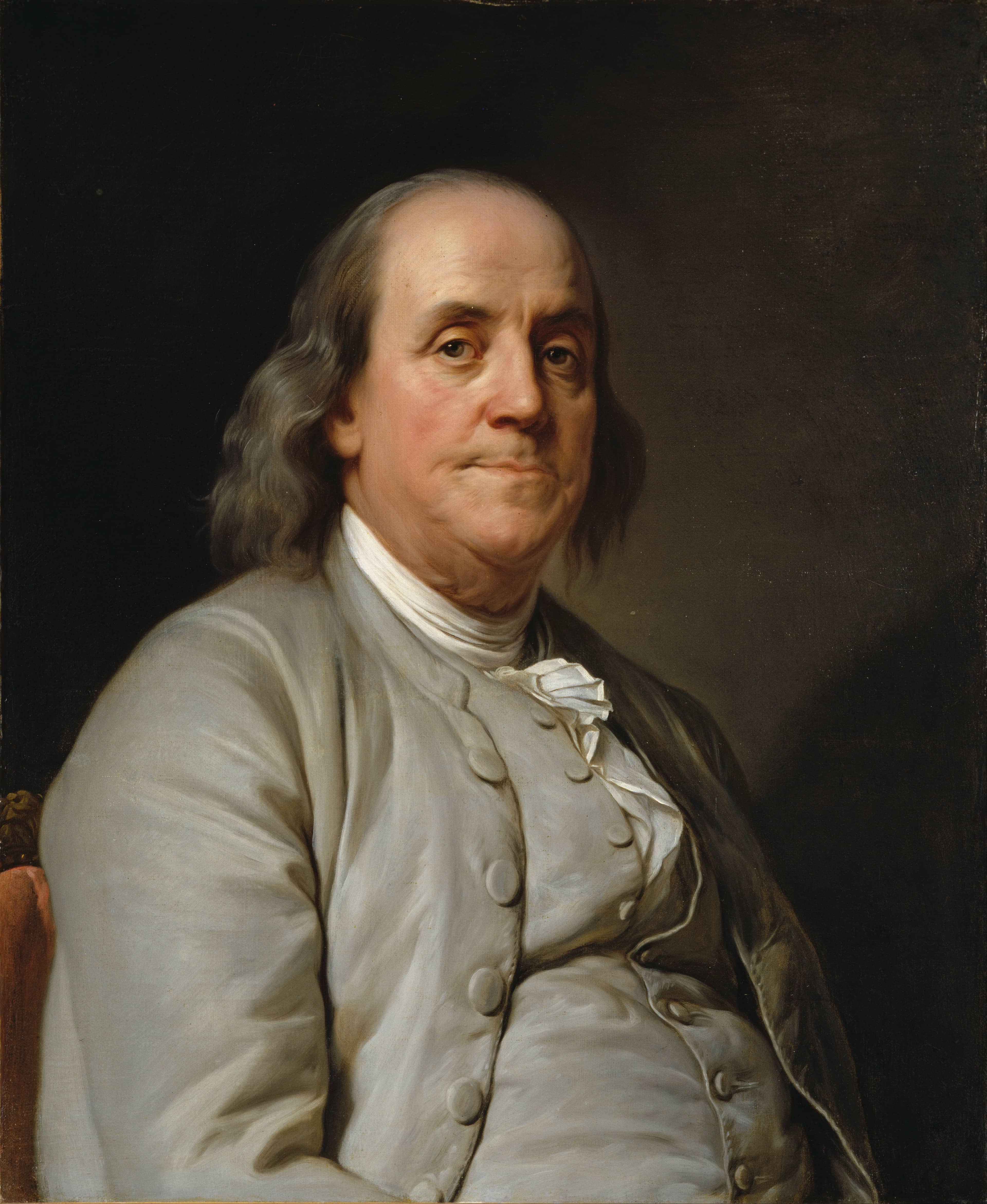 Ritratto di Benjamin Franklin dipinto da Joseph Duplessis