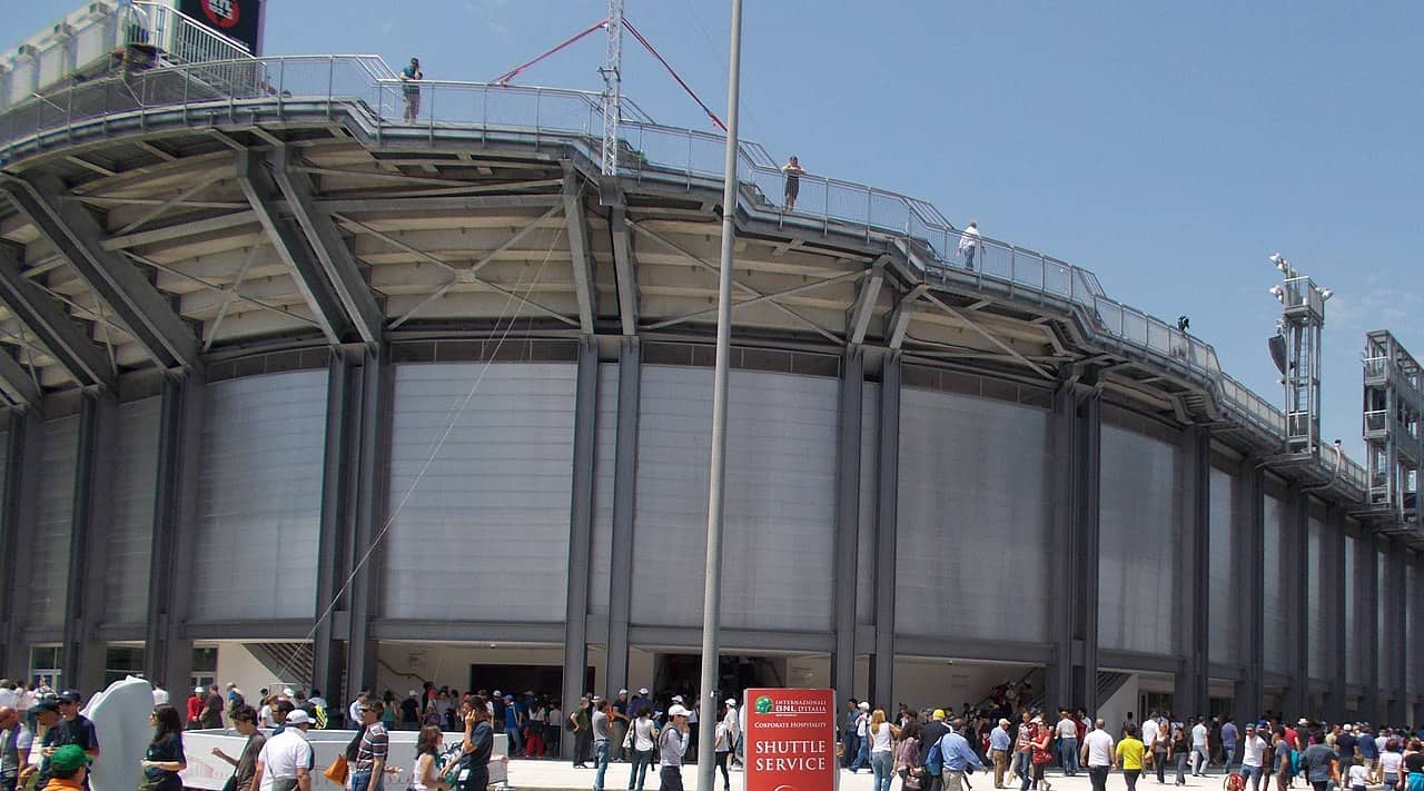 Il campo centrale del Foro Italico di Roma gremito di spettatori durante gli Internazionali d'Italia