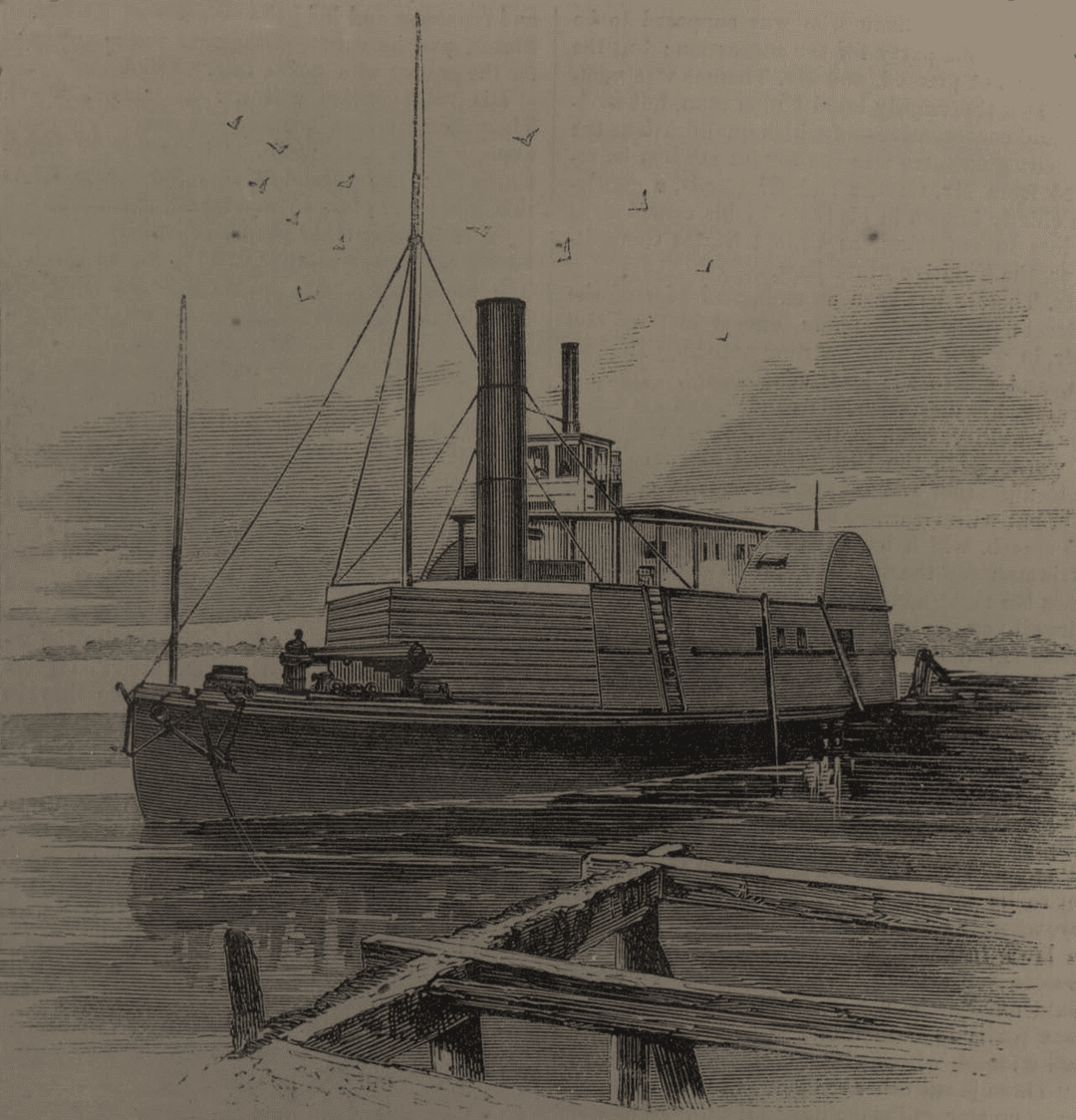 Illustrazione storica della cannoniera Planter